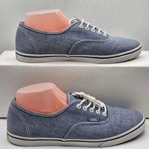 Chamray ( jean) blue (sold out lace up vans size 10 in women 8.5 in mens